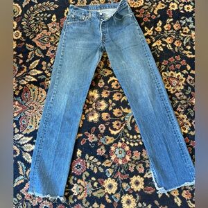 Levi 501 Original Button Fly Jeans Women 29 Waist x 36 Length